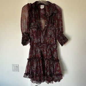 Misa Los Angeles Pink Patterned Dress